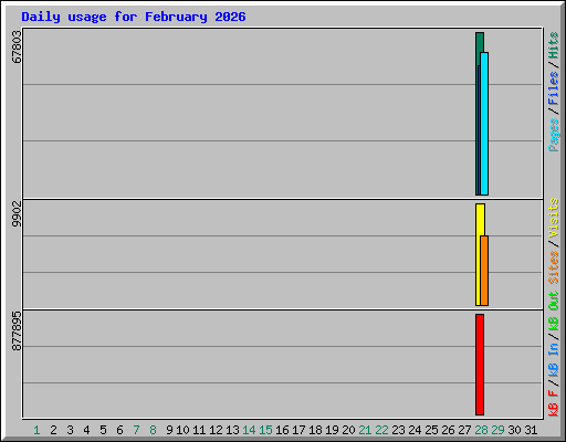 Daily usage for February 2026